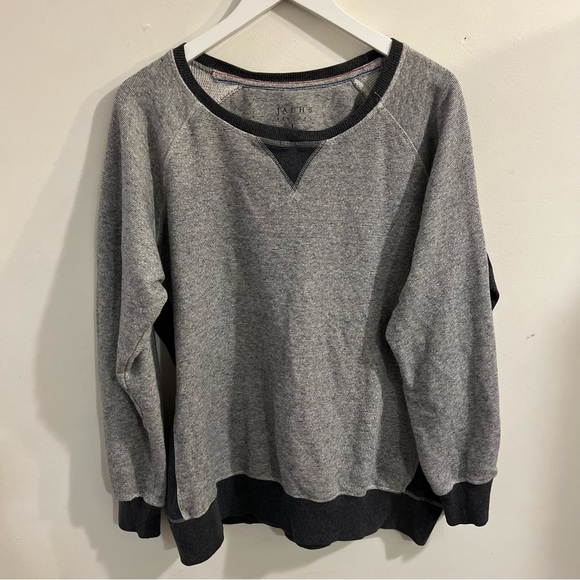 JACHS New York Oversized Size Large Gray Long Sleeve Sweater Men's Crewneck - Picture 1 of 5